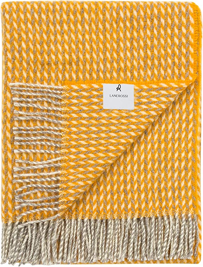 LANEROSSI, Plaid Braies , 130x170 cm, 100% Lana, Cotto