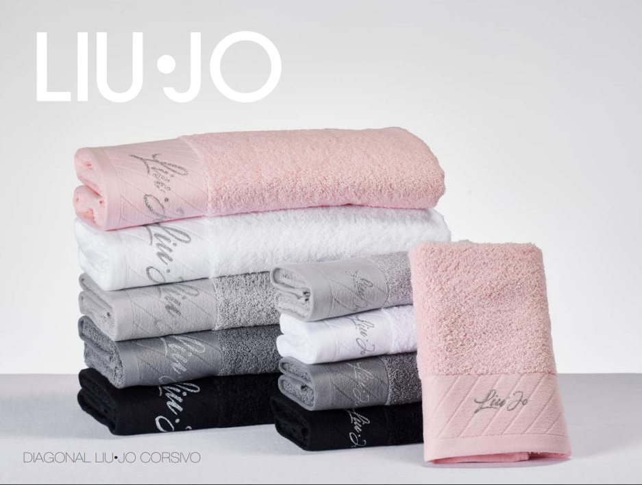 Russo Tessuti Set Asciugamani Liu Jo 2 Pezzi – Telo Viso 56x100 + Telo Ospite 38x58 – 100% Cotone Spugna – Tortora