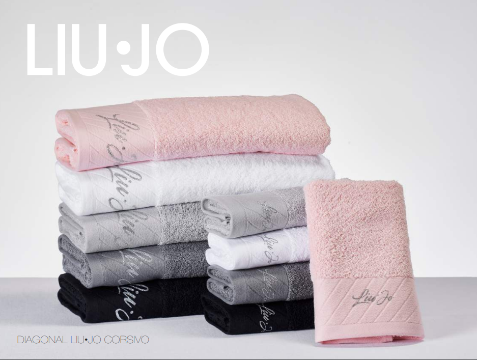 Towel set 1 + 1 Diagonal Italic by Liu Jo in Terry