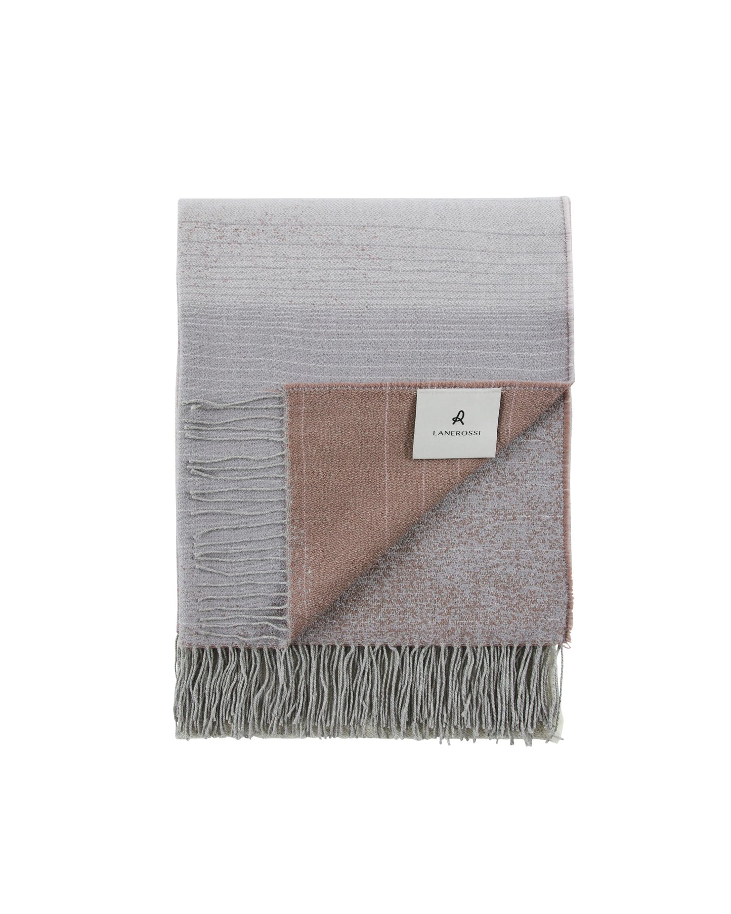 LANEROSSI Firenze plaid in lana merinos e viscosa