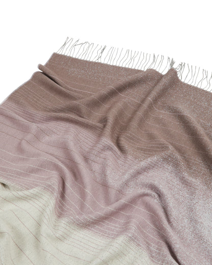 LANEROSSI Firenze plaid in lana merinos e viscosa