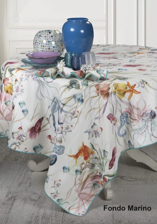 FIRST WORK TABLECLOTH SEA BOTTOM