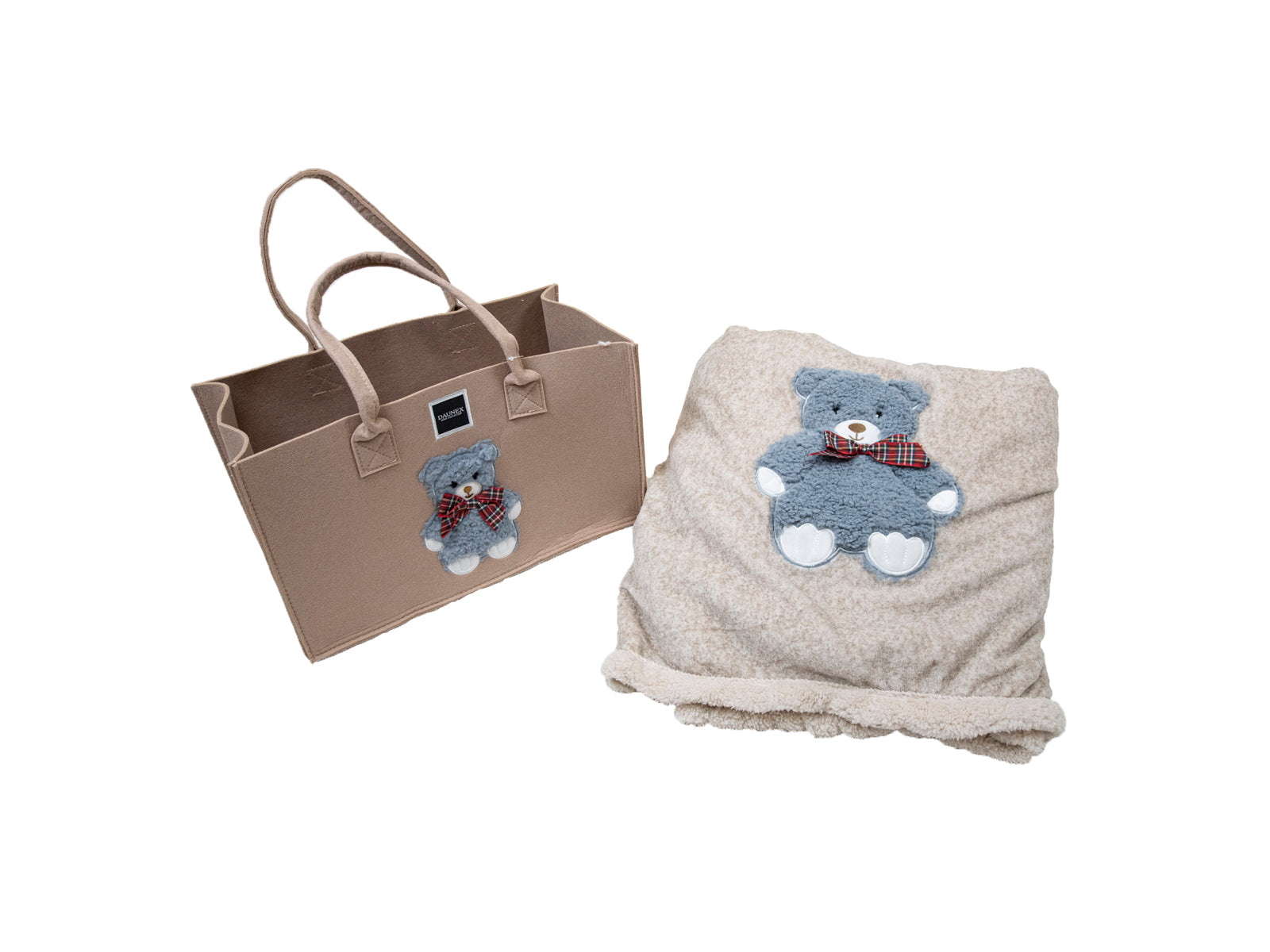 Plaid morbidotto friend in borsa feltro Teddybear