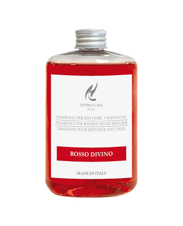 Hypno - Ricarica Per Diffusori A Bastoncino Linea Chic, 200Ml Rosso Divino