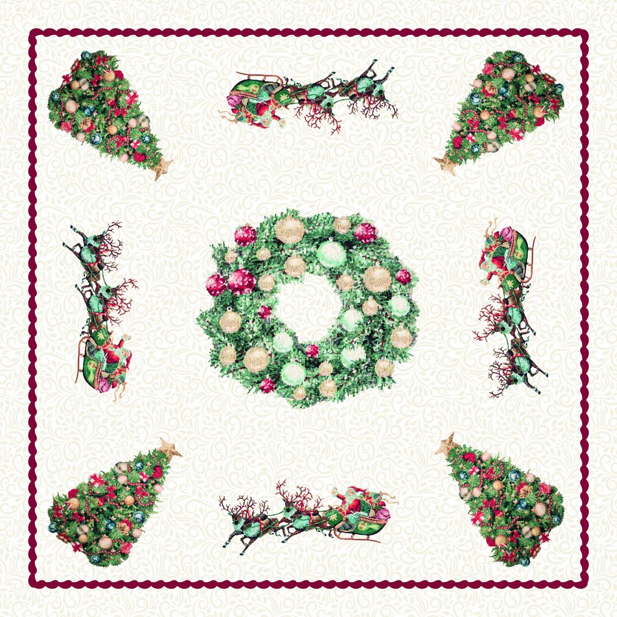 COMET DAUNEX TABLECLOTH COLOR WHITE DIGITAL PRINT